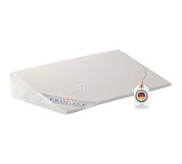 PROCAVE Cale de lit avec Housse en Silver Protect - Largeur : 120 cm - Profondeur : 45 cm - Hauteur : 15/1 cm - Fabriqué en Allemagne - Coussin en Mousse pour Lits et Lits à Eau