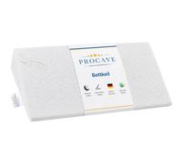 PROCAVE Cale de lit | Coussin en Mousse en Forme de cale | Rehausseur de Matelas Respirant | Fabriqué en Allemagne | Housse Double en Tissu Aloevera | 40 cm x 45 cm x 15/1 cm