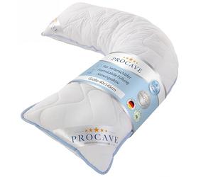 PROCAVE Oreiller pour dormeur latéral, revêtement TopCool, Coussin d’Allaitement Doux, Coussin de maternité Respirant 40x145 cm, fabriqué en Allemagne
