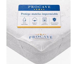 PROCAVE | protège-Matelas imperméable dans des Tailles différentes | alèse imperméable en Molleton | fabriqué en Allemagne | protège-Oreiller| 180x200 cm