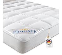 PROCAVE Protège-matelas Micro-Comfort - Blanc - 180 x 220 cm - Avec bordure de serrage - Hauteur jusqu'à 30 cm - Convient également pour les lits à sommier tapissier et lits à eau - Microfibre - 100 % polyester