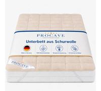 PROCAVE sur-Matelas en Laine Vierge, protège-Matelas Respirant, Housse pour Matelas doté de 4 Coins élastiqués, alèse 80x190 cm