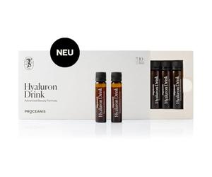 PROCEANIS Ampoules d'acide hyaluronique à boire (acide hyaluronique hautement dosé) - Boisson à l'acide hyaluronique pour une belle peau, des cheveux, des ongles - 100 % végétalien (10 jours de cure