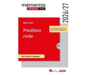 Procédure civile: À jour notamment du décret du 27 juillet 2026 dit Magicobus III