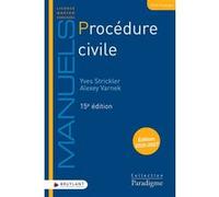 Procédure civile Yves Strickler (Auteur), Alexey Varnek (Auteur), François Fourment (Collection dirigée par)
