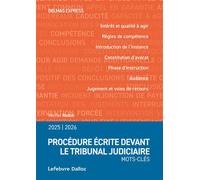 Michel Redon – Procédure écrite devant le tribunal judiciaire – Mots‑clés – Éd. 2025/26 – broché