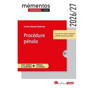 Procédure pénale: À jour des lois Justice criminelle et RIPOST de juillet/août 2026