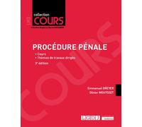 Procédure pénale Cours - Thèmes de travaux dirigés - Emmanuel Dreyer - Lgdj - broché - Etude