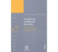 Procédure(S) Et Effectivité Des Droits - Actes Du Colloque Des 31 Mai Et 1er Juin 2002 Organisé À La Faculté De Droit De Strasbourg Par L'institut De Recherche Carré De Malberg (Ircm) Et...