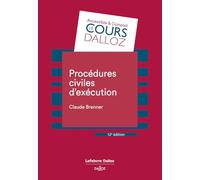Procédures civiles d'exécution. 12e éd.