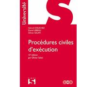 Procédures civiles d'exécution Gérard Couchez (Auteur), Daniel Lebeau (Auteur), Olivier Salati (Auteur)