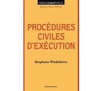 Procedures civiles d'execution Stéphane Piedelièvre (Auteur)