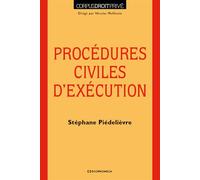 Procedures civiles d'execution - Stéphane Piedelièvre - Economica - broché - Etude