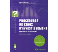 Procédures de choix d'investissement: Principes et applications