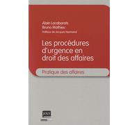 les procédures d'urgence en droit des affaires