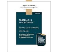 Procedures europeennes 5eme edition Jean-Luc Sauron (Auteur)