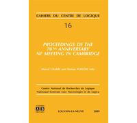 Proceedings of the 70th anniversary nf meeting in cambridge Thomas Forster (Auteur), Marcel Crabbe (Auteur)