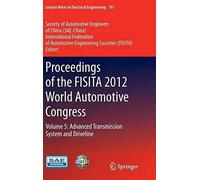 Proceedings Of The Fisita 2012 World Automotive Congress