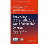 Proceedings Of The Fisita 2012 World Automotive Congress