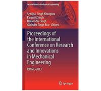 Proceedings Of The International Conference On Research And Innovations In Mechanical Engineering