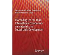 Proceedings Of The Third International Symposium On Materials And Sustainable Development