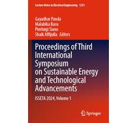 Proceedings of Third International Symposium on Sustainable Energy and Technological Advancements: ISSETA 2024, Volume 1