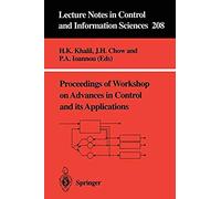 Proceedings Of Workshop On Advances In Control And Its Applications