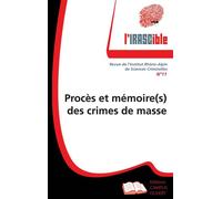 Procès et mémoire(s) des crimes de masse - Collectif - Campus Ouvert - broché - Revue