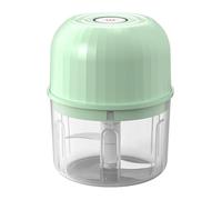 Processeur alimentaire multifonctionnel de chopper d'ail électrique - Mini broyeur à viande sans fil pour cuisine, fabricant d'aliments pour bébé de chopper de légumes rechargeable USB (Vert clair)