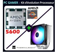 Processeur - AMD Ryzen 5 5600 + Thermalright X120R SE ARGB - Socket AM4 - Pack Evolution pour PC Gamer