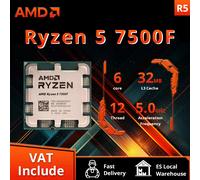 Processeur AMD Ryzen 5 7500F, 5GHz, 6 cœurs, 12 threads, 38 Mo, processeur de bureau, processeur AM5 CPU, processeur de jeu