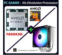Processeur - AMD Ryzen 7 7800X3D + Thermalright X120R SE ARGB - Socket AM5 - Pack Evolution pour PC Gamer