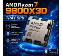 AMD Processeur Ryzen 7 9800X3D 8 cœurs 4,7 GHz / 5,2 GHz 96 Mo L3 Tray