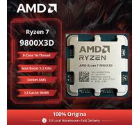AMD Processeur Ryzen 7 9800X3D – 8 cœurs/16 threads, Zen 5, 104 Mo, 120W, jusqu'à 5,2 GHz, Socket AM5