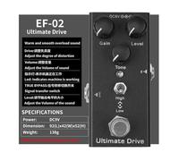 Processeur de guitare 9 V prêt à l'emploi - 10 effets de qualité supérieure au design compact, idéal pour les concerts en direct et les enregistrements en studio - Pédale d'effets vintage Overdrive