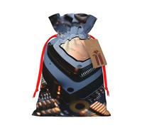 Processeur informatique avec impression de lumière magique Sac cadeau avec cordon de serrage pour fête de mariage, anniversaire, sac cadeau unique, sac en toile réutilisable, 1 pièce M