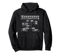 Processeur Vintage Cyber Central CPU 170 Diagramme des années 70 Sweat à Capuche