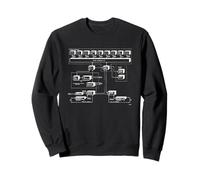 Processeur Vintage Cyber Central CPU 170 Diagramme des années 70 Sweatshirt