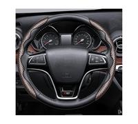 Processus Fibre Carbone Protection Volant Segmentée pour BMW 3er Gran Turismo GT / 6(VI) F34 M Sport I 2013-2019, Respirant Microfibre Cuir Couvre Volant Accessoires de Volant,Kaffee
