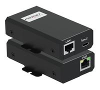 PROCET Gigabit PoE USB C Splitter, IEEE802.3at 25W 1000Mbps PoE USB C Adaptateur répartiteur pour Tablette, iPad, caméra IP, Raspberry Pi 4/5, Google WiFi, MacBook