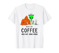Prochain: Up Coffee Bigfoot Alien Cowboy Funny Cryptid Tee T-Shirt
