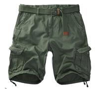 Procity Bermuda cargo vintage pour homme avec ceinture, Vert Berlin, XXL