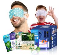 ProCIV 20-Pack Steam Eye Masks for Dry Eyes, Warm Eye Mask, Relief Fatigue & Dark Circle, Heated Eye Mask for Puffy Eyes, Disposable Sleep Mask, Moist Hot Compress Eye Patch for Sleeping, 4 Flavors