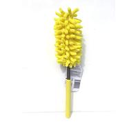 ProClean Plumeau extensible en chenille - Poignée souple ergonomique - Tête rotative à 360° - Extensible jusqu'à 74 cm (jaune)