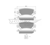 TOMEX brakes TX 13-75 Plaquettes de frein