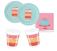 Procos 10118534 Ensemble de fête gâteau d'anniversaire