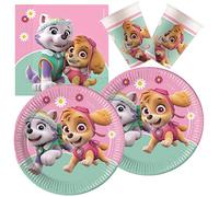 Procos 10133066 Set de fête pour Anniversaire d'enfant Motif Patte Patrouille et Everest Multicolore