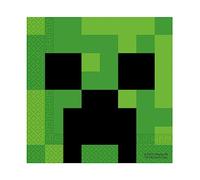 Procos 20 Serviettes en Papier Minecraft 33X33cm - Vert