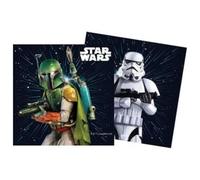 Procos 20 Serviettes en Papier Star Wars Galaxy 33 x 33 cm - Noir - Taille Unique