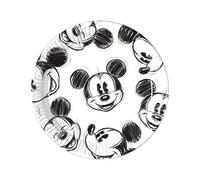 Procos 25 Assiettes en Carton Noir et Blanc Mickey 23 cm